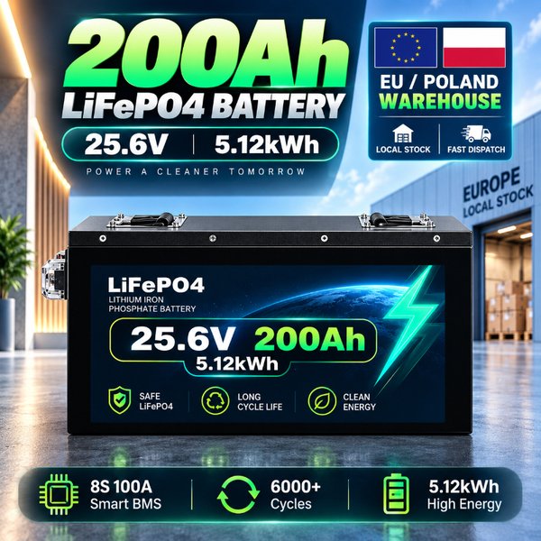 Batterie LiFePO4 à décharge profonde 12V 24V 48V 100Ah 120Ah 200Ah BMS intelligent 6000+ cycles Batterie au phosphate de fer et de lithium pour stockage d'énergie solaire, camping-car, marine,