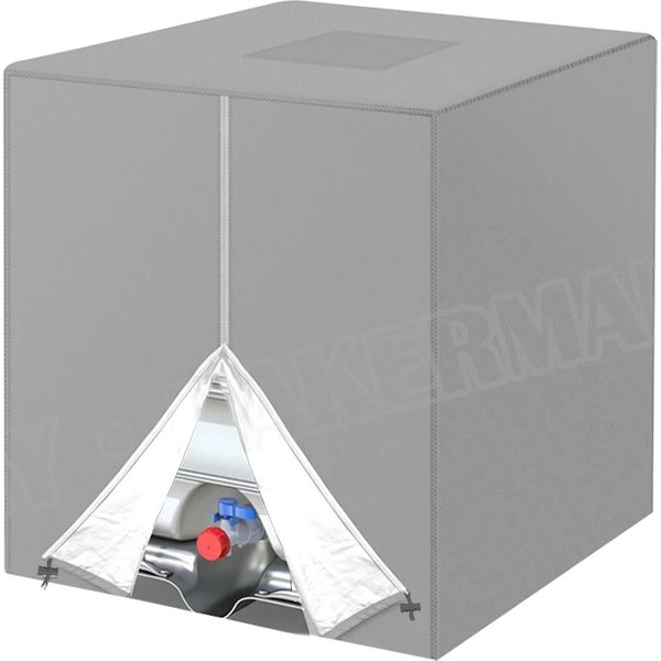 Juste fourre-tout IBC pour l'extérieur, housses polyvalentes, argent, vert, noir, fermeture éclair, réservoir d'eau 1000L, 100% polyester, 275 gallons