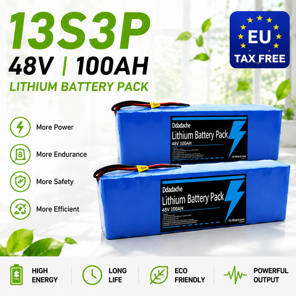 Hochleistungsfähiger 48V 30Ah 1000W 13S3P Lithium-Ionen-Akku mit BMS für 54,6V Elektrofahrrad E-Bike