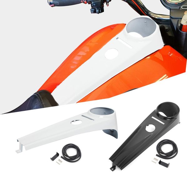 Accessoires pour moto Harley Softail Deluxe FLSTN/I 2011 -2017, panneau de tableau de bord du réservoir de carburant étiré, couverture de console, noir et blanc
