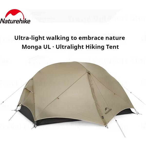 Tente de camping Naturehike New Mongar UL pour 1 à 2 personnes, en nylon 15D, 3 saisons, imperméable, ultralégère, portable, avec tapis