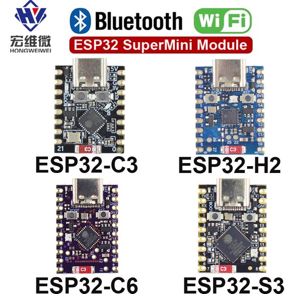 Single-Core sourire Mini ESP32-S3 ESP32-C3 ESP32-H2 ESP32-C6 Conseil de Développement SkeSuper Mini WiFi BT Bluetooth Tech
