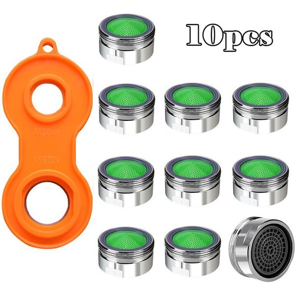 Buse mixte de filtre de subdivision d'aérateur de robinet d'économie d'eau, fils de M24, 24mm, 10 pièces
