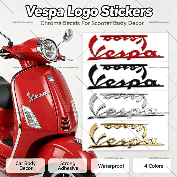 Vespa 3D PVC Textur-Aufkleber Motorrad-Emblem Abzeichen Dekorfolien für LX150 LX LXV S125 Roller Kraftstofftank Rad-Dekor Zubehör