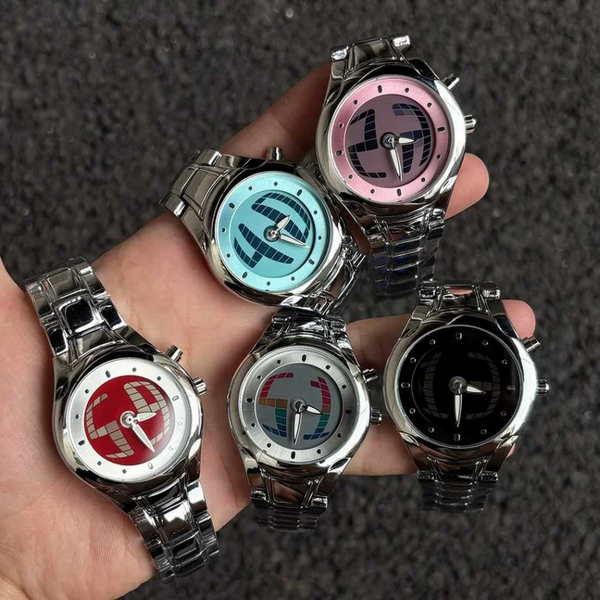 Montre Homme Luxe Globe Arc-en-ciel Forme Organique Unique Boîtier Futuriste Y2K Rétro Quartz Bracelet Acier Tendance Cadeau pour Homme 2026