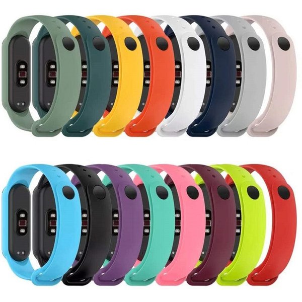 NEW Suitable For Xiaomi Mi Band Mi3 Mi4 Mi5 Mi6 Mi7 Mi8 Colorful Silicone Replacement Strap M3 M4 M5 M7 M8 Sports Strap