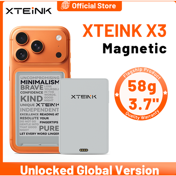 XTEINK, liseuse électronique de poche magnétique X3 débloquée, écran E-Ink de 3,7 pouces, livre électronique, ultra-fine de 5,1 mm, avec carte MicroSD de 16 Go, version mondiale.