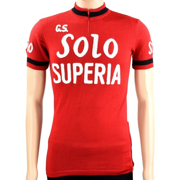 Maillot de cyclisme en laine mérinos, GS Solo Smile ia, VV irritation ics Retro
