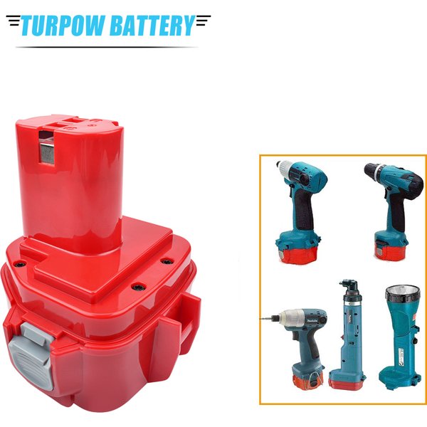 Turpow – batterie de remplacement, 3000mAh, 12V Ni MH, pour Makita 12V PA12 6270D 6271D 6227D 6317D 8270D 4331D, outil électrique