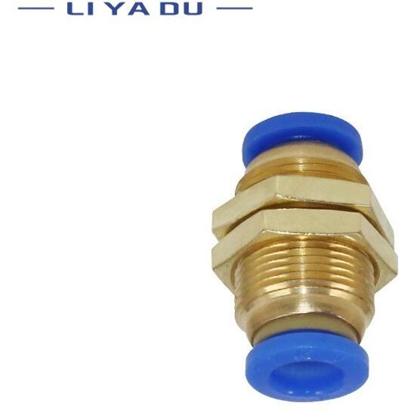 Raccords d'air PM, raccords rapides pour Tube OD droit 4 6 8 10mm, raccords pneumatiques en cuivre, raccord de tuyau de Type poussoir d'eau