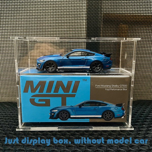 1/64 Modellauto-Acryl-Vitrine, geeignet für Mini-Größe MiniGT Tomica, Montage erforderlich, Schutzbox, Vitrine für Spielzeugfahrzeuge