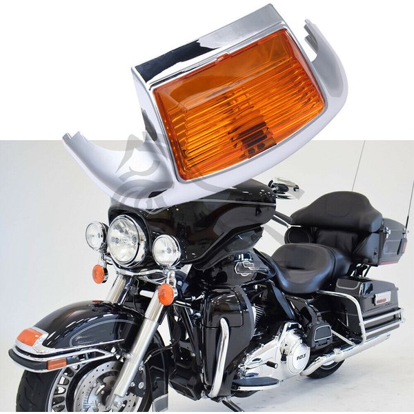 Softail-Lentille de garde-boue avant de moto classique, bord de lampe chromé 5050LED pour Harley FLSTC Heritage, 4 couleurs