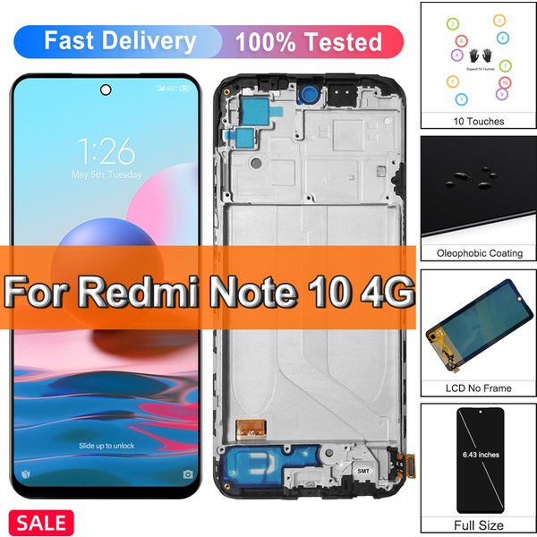 Écran Super AMOLED pour Xiaomi Redmi Note 10 M2101K7AI, écran LCD avec panneau tactile et numériseur pour Redmi Note 10S Note10S