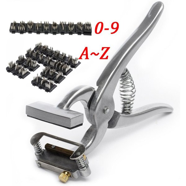 1pcs Sheep Pig Pet Dog Ear Tattoo Plier Clamp Punch Aluminium Alloy Veterinary Identification Animal Farming Tools Supplies