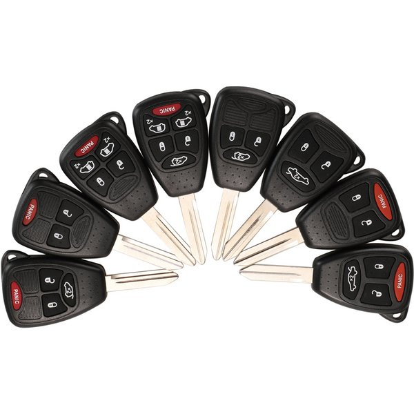Jingyuqin – coque de clé télécommande pour voiture, 2/3/4/5/6 boutons, pour Dodge Dakota Durango, Jeep Grand Cherokee, Chrysler 300 Aspen