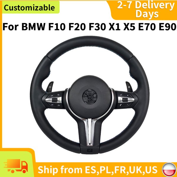 Für BMW F10 F01 F07 F12 F13 F80 F20 F22 F23 F30 F33 F34 X1 F48 X5 F15 X3 F25 E90 E92 E70 E71 E84 E87 M3 M5 Voll-Leder-Innenausstattung M-Serie Lenkrad