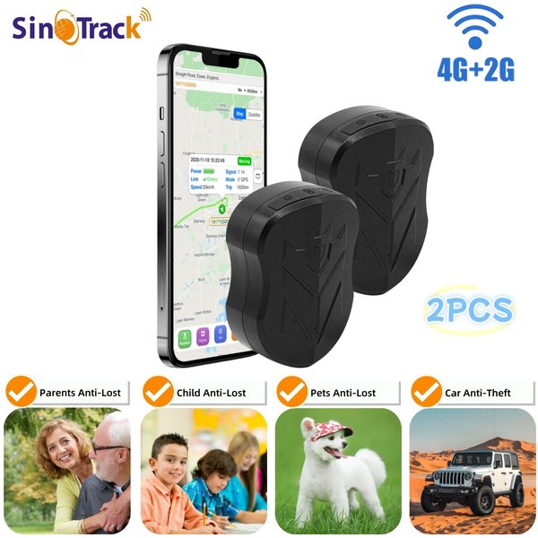 2 pièces 4G ST-915L 10000mAH batterie longue veille aimant GPS Tracker pour animaux de compagnie Parents voiture Position en temps réel APP étanche