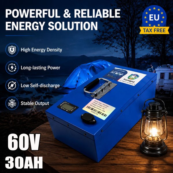 Polen Lokallager Neue Vollkapazitäts-18650-Lithiumbatterie 60V 30AH Batteriepack Schneller Lufttransport für 250-2000W Motor