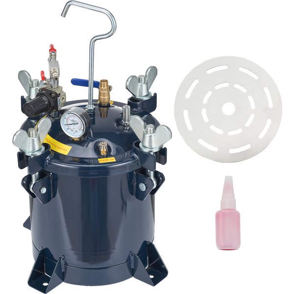 SucceBuy 10L Sprühfarbe Drucktopf Tank Luftfarbe Drucktopf Metallgestell Leck Reparatur Dichtmittel für Industrie Hausbau