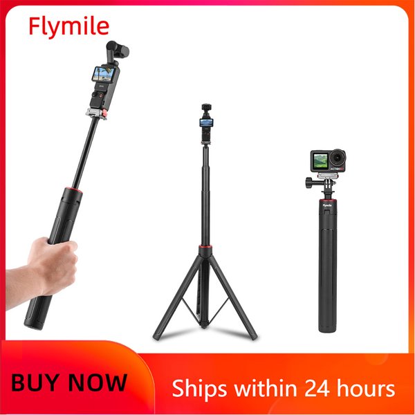 Flymile trépied Selfie bâton Vlog poignée pour DJI Pocket 3/Action 5 Pro/Insta360 X5/Gopro accessoires 62.99/55.1in extensible