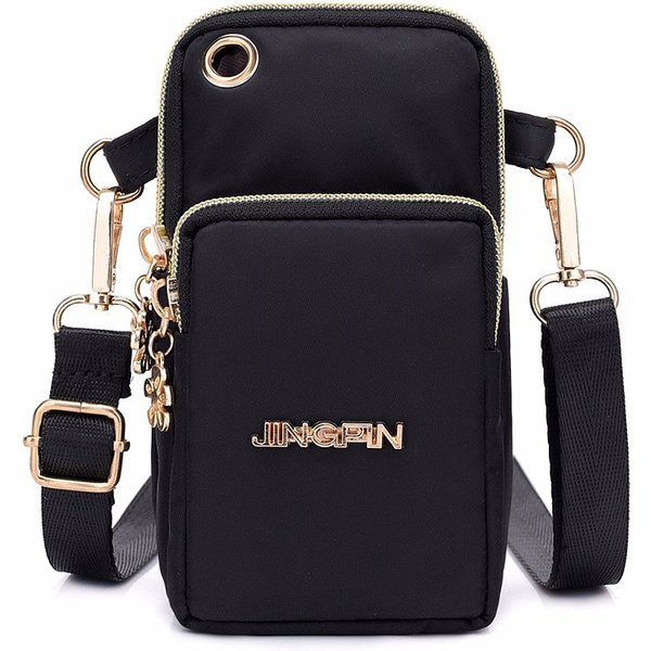 Cross-body mobile phone bag men and women general hang neck wrist pocket purse stand-up purse with one shoulder headphone bag