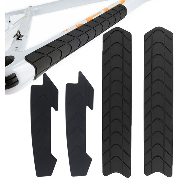 MTB Road Bike Frame Scratch-Resistant Sticker Silicone Bike Chain Protector Bike Downtube Guard Chainstay Pad Chain Guard Cover