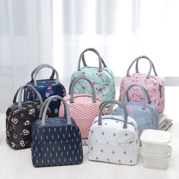 Funktions muster Kühler Lunchbox tragbare isolierte Leinwand Lunch Bag Thermal Food Picknick Lunch Taschen für Frauen Kinder