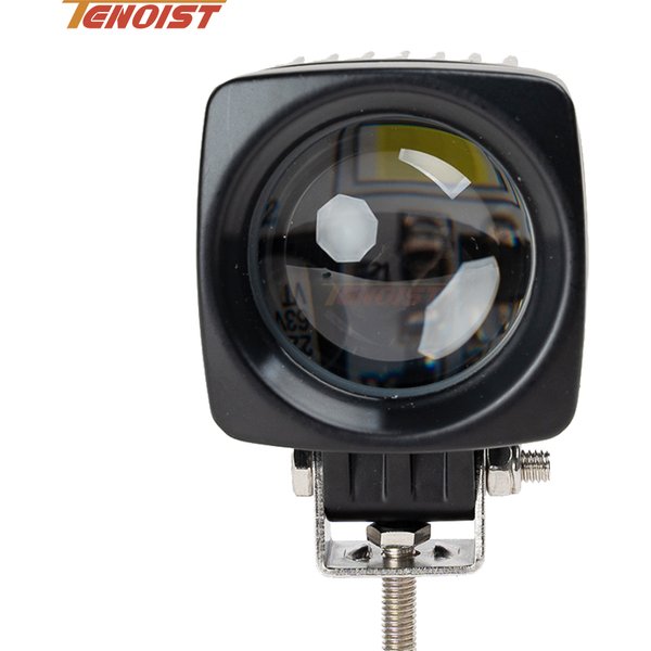 Projecteur LED blanc et jaune de 2.4 pouces, projecteur de travail et de conduite pour moto, ATV, voiture, SUV, tout-terrain, 10-80V DC