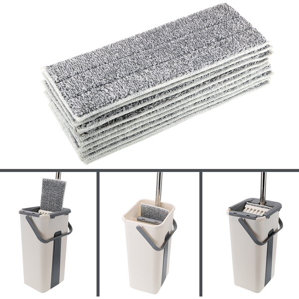 Lot de 4/6 accessoires pour balai serpillère, tampons de rechange en microfibre lavables pour balai pulvérisateur, pour le nettoyage domestique
