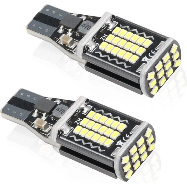 Ampoules LED de remplacement pour feu de recul de voiture, haute puissance, super lumineuses, Canbus blanc, T15 W16W 921 912 T16 902, 2 pièces