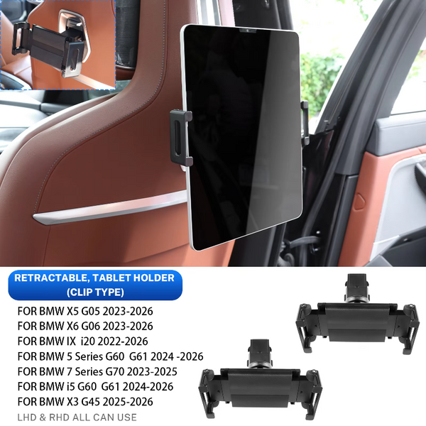 Specjalne mocowanie do multimedialnego panelu tylnego siedzenia samochodu BMW IX i5 G60 G05 G06 G61 X3 X5 X6 Serii 5 Serii 7 2025 G45, uchwyt na iPada i telefon