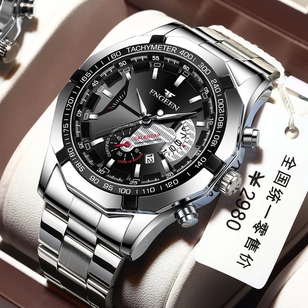2024 Top-Marken-Luxusuhr, Modische Casual-Militär-Quarz-Sportuhr, Vollstahl, Wasserdicht, Herrenuhr, Relogio Masculino