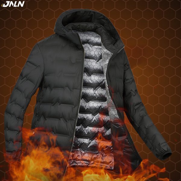 JNLN doudoune d'hiver pour homme en duvet de canard vestes rembourrées légères randonnée Camping escalade Trekking doublure en graphène manteau chaud