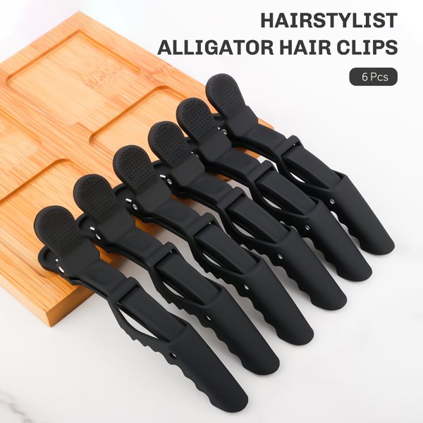 Pinces à cheveux pour femmes, 6 pièces/lot, pinces de coiffure, Section de griffe, pinces crocodile, barbier pour Salon de coiffure, accessoires pour cheveux
