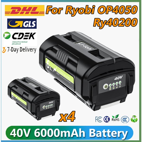Ersatzbatterien für Ryobi OP4050 Akku 40 V 6,0 Ah Li-Ionen-Akku für Ryobi OP4026 OP4030 OP40401 OP4060A OP40201 OP40301