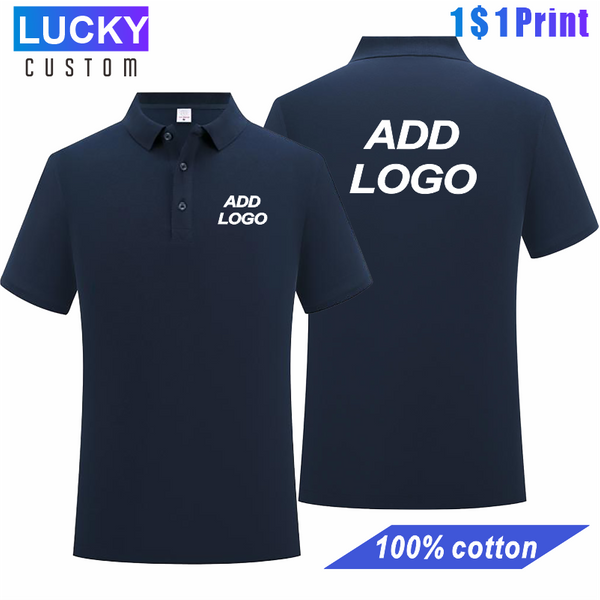 Polo homme de haute qualité 100% coton à manches courtes, personnalisable avec broderie ou impression du logo de l'entreprise, taille 4XL, coupe confortable.