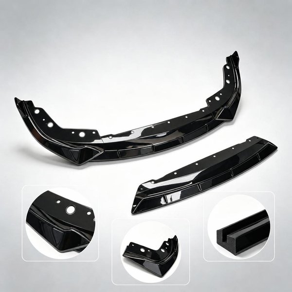 GT-Style Frontstoßstangenlippe Splitter für BMW G20 330i 2023-2025 M Sport LCI Glänzend Schwarz Frontspoiler