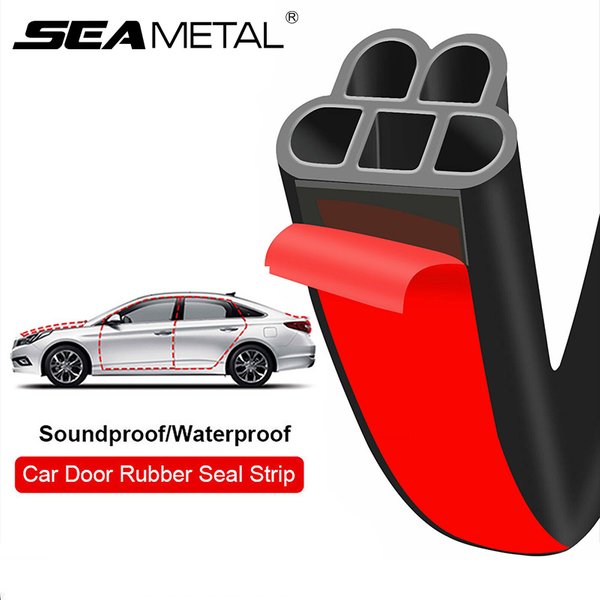 SEAMETAL – bande d'étanchéité en caoutchouc pour porte de voiture, 2 couches, étanche, isolation phonique, bande de protection pour capot de porte et coffre