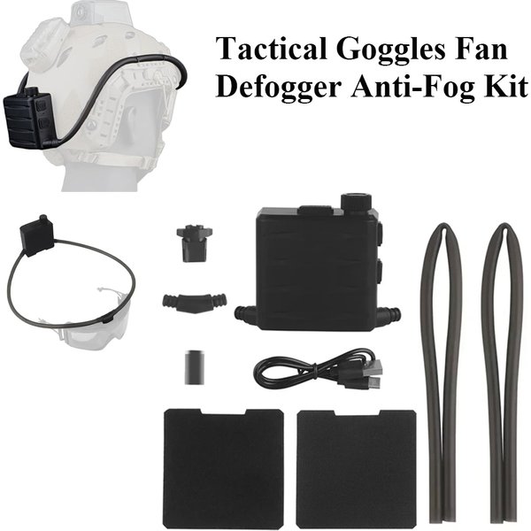 NEUE Taktische Schutzbrille Fan Defogger Anti-Fog Kit Brillen Air Defog für Airsoft Schießen Motocross Skifahren Bergsteigen Klar Visi