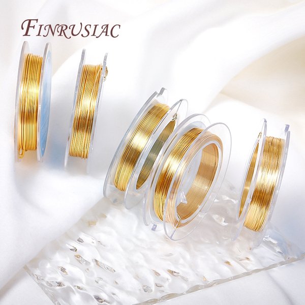 18K Gold-Plated High-Quality Copper Wire For DIY Colorfast Beading Wire Jewelry Cord String Crafts Wholesale