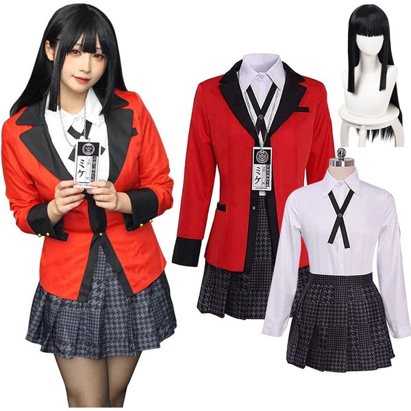Costume de Cosplay Anime Kakegurui Jabami Yumeko, Costume d'halloween Sayaka, joueur compulsif, uniforme JK pour écolières japonaises, Halloween Cos