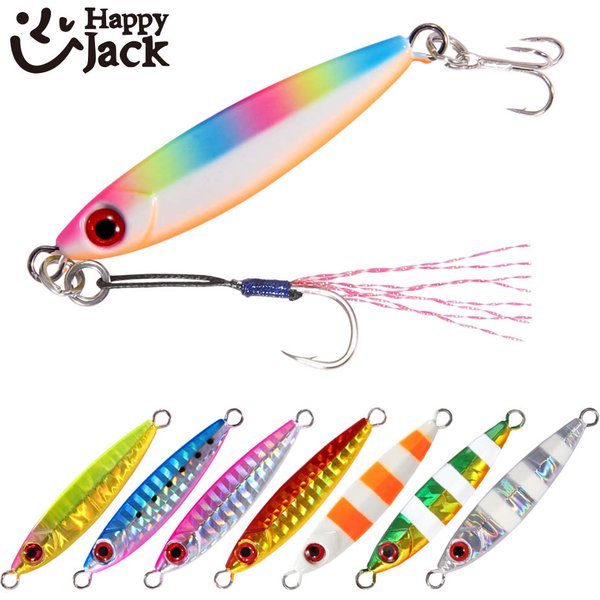 Happyjack Micro Fishing Jigs Metal Jig Fishing 3 5 7 10 15 20 30G Micro Cast Shore Casting Jigging Spoon Artificial Bait Tackle