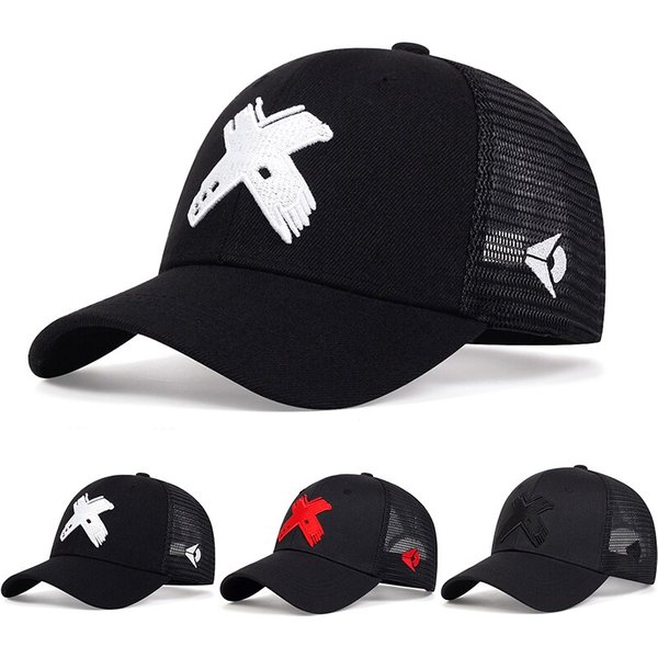 Casquettes de baseball unisexes avec broderie de lettres X, chapeaux décontractés réglables, chapeau de protection solaire, printemps, été, extérieur