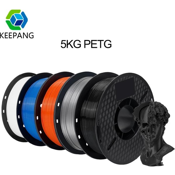 5 kg PETG-Kunststoff für 3D-Drucker, 1,75 mm, Kunststoffmaterial, schwarz-weiße Farbe, PETG 3D-Filament-Verbrauchsmaterialien für KP3S Pro S1