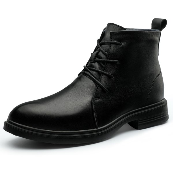 Bottes d'hiver en cuir de vache avec fermetures éclair pour hommes, cuir de vache, peluche, super chaud, grande taille, 48, 49, 50, haute qualité, original
