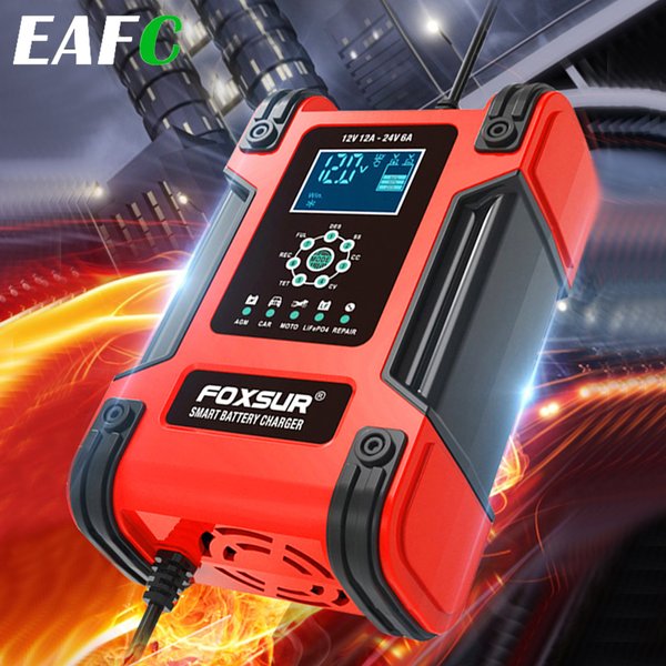 Hochleistungs-12V 12A/5A Batterieladegerät Universal 12V 24V Autobatterieladung und Wartung für SUV LKW Auto AGM GEL WET