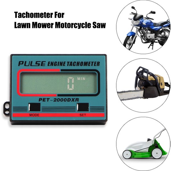 Tachymètre numérique pour moto, jauge 100-30000 tr/min, tachymètre, compteur horaire pour tondeuse à gazon RL, moteur 2/4 temps, bougies d'allumage, accessoires