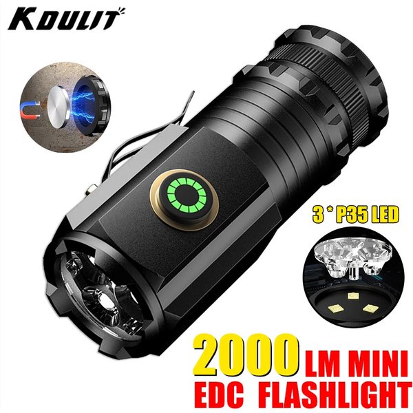P35 2000lm leistungs starke LED-Taschenlampe Mini edc Hoch leistungs taktische Taschenlampe 5 Modi USB wiederauf ladbare Camping Laterne verwenden 18350 Batterie