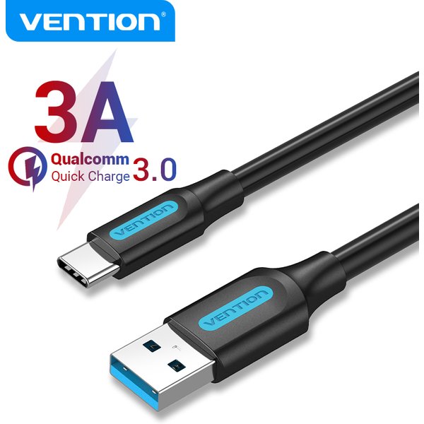 Vention USB Type C Cable 3A Fast Charging USB 3.0 Cable for Samsung Galaxy S10 S9 Huawei P20 10 Pro Type-C Data Charging Cable
