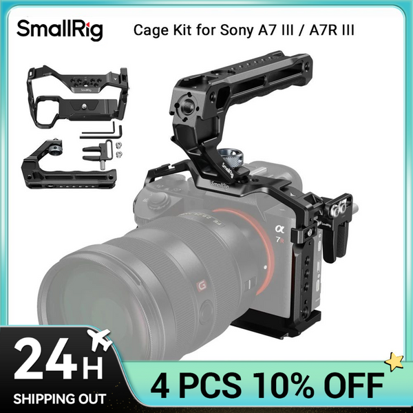 Kit de cage SmallRig A7 III / A7R III avec câble de poignée supérieure pour Sony Alpha 7 III / Alpha 7R III Kit portable 4198